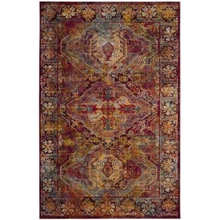 Safavieh Crystal Power Loomed Rectangle Area Rug, Fuchsia and Light Blue - 3 x 5 ft. CRS516B-3